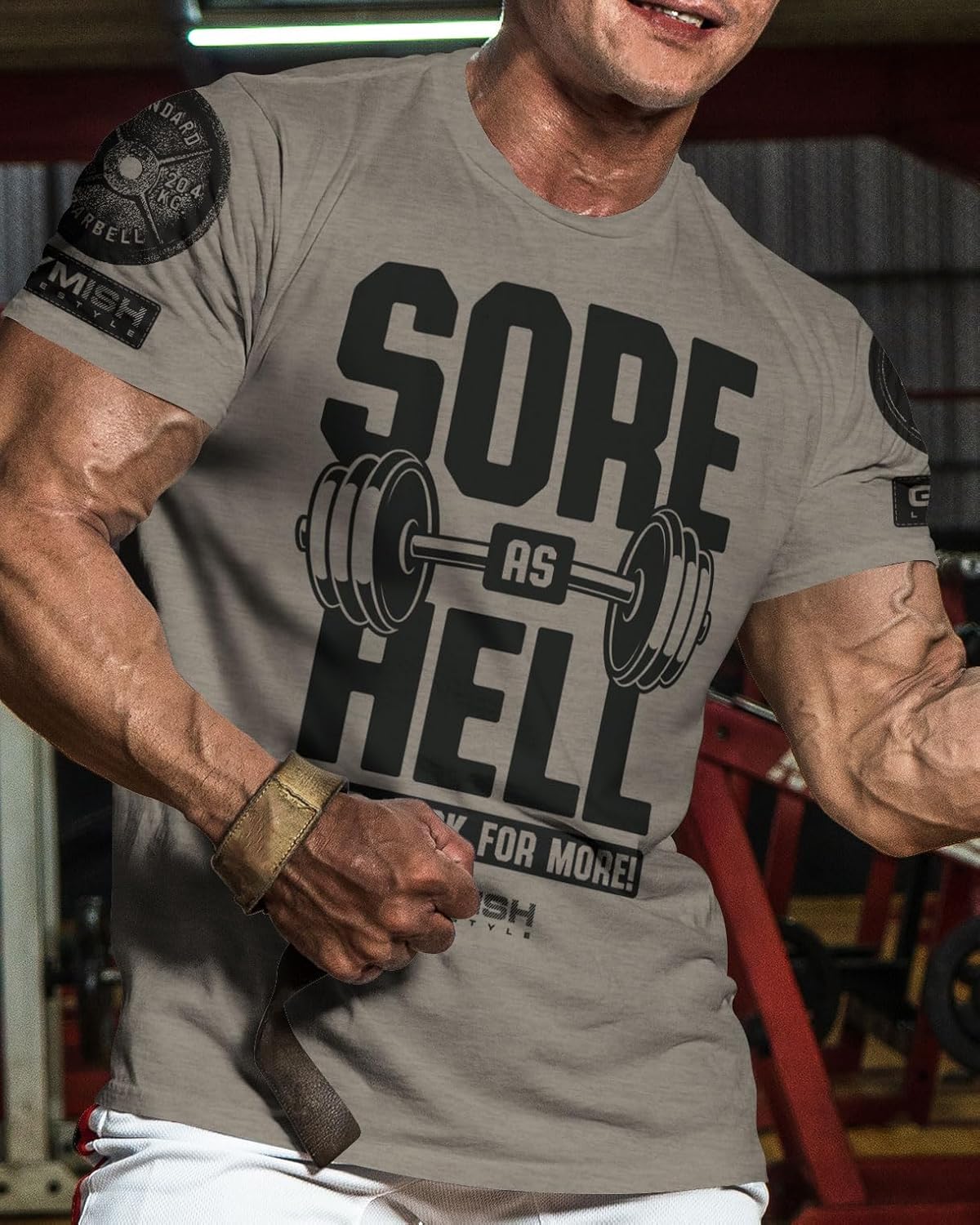 Sore As Hell Funny Sayings Gym Lifting T-Shirt for Men, Workout Gym Shirts