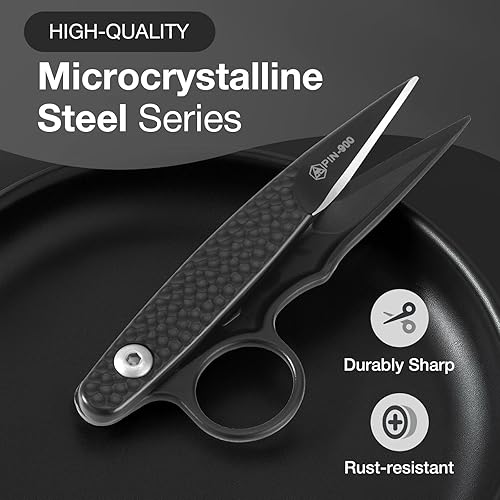 Miniatura 4 de Tijeras de Tela Premium para Cortar Ropa, Pequeñas Multiusos de Acero Inoxidable para Costura de Cuero y Confección, Tijeras de Manualidades