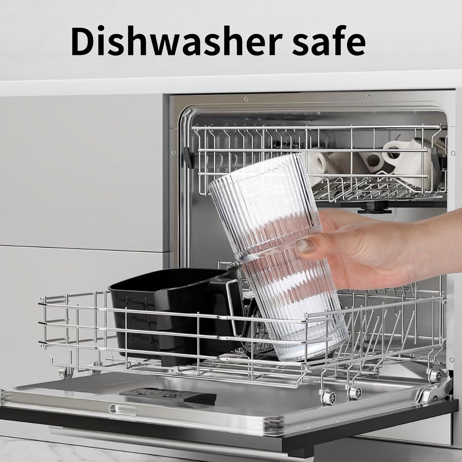 Glass Cups with Lids and Straws - 18oz Glass Tumbler with Straw and Lid, Premium Coffee Cups for Tea, Iced Coffee, Smoothie，Ideal Gift for Home, Office, 4 Pack - Image 7