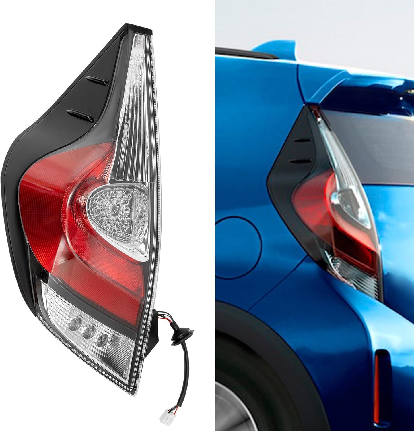 Halogen Tail Lights Lamps for 2018 2019 Toyota Prius C, 8156152D60, Left Side Rear Tail Lamp Taillight Assembly Rear Lights (Left Driver Side)