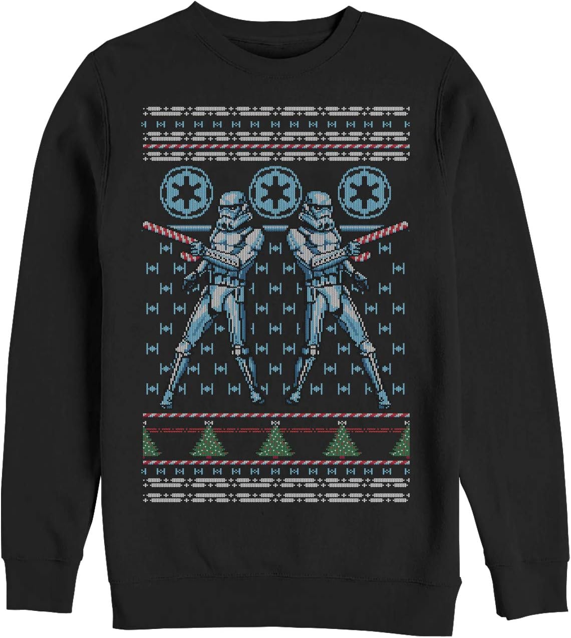 STAR WARS Men's Ugly Christmas Candy Stormtrooper Sweatshirt - Black - 2X Large