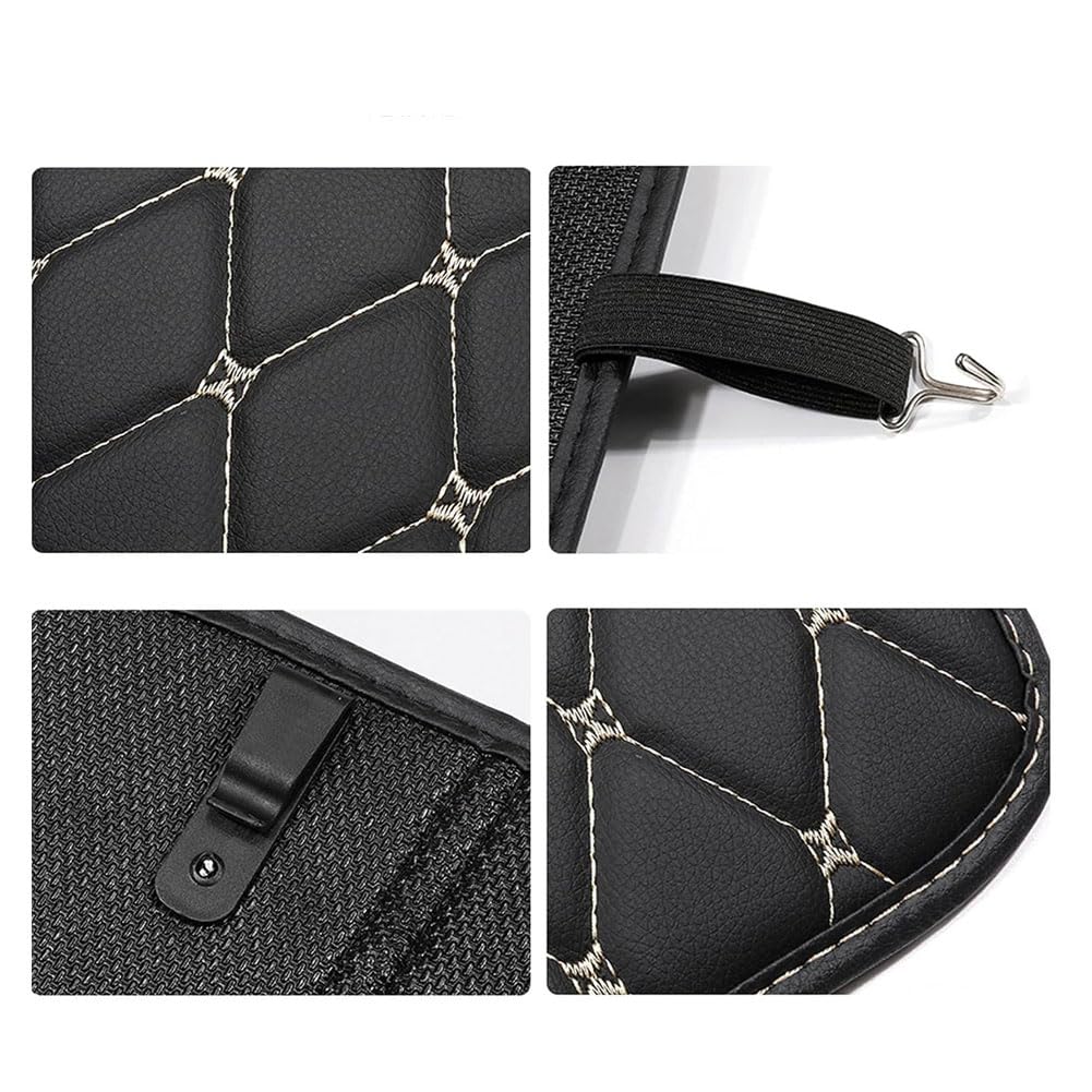 MAJHER 2 Piezas Coche Protector De Respaldo Asiento para Explorer/Fiesta/Focus, Cuero Alfombrillas Antipatadas con Bolsillo Antisuciedad Accesorios,s
