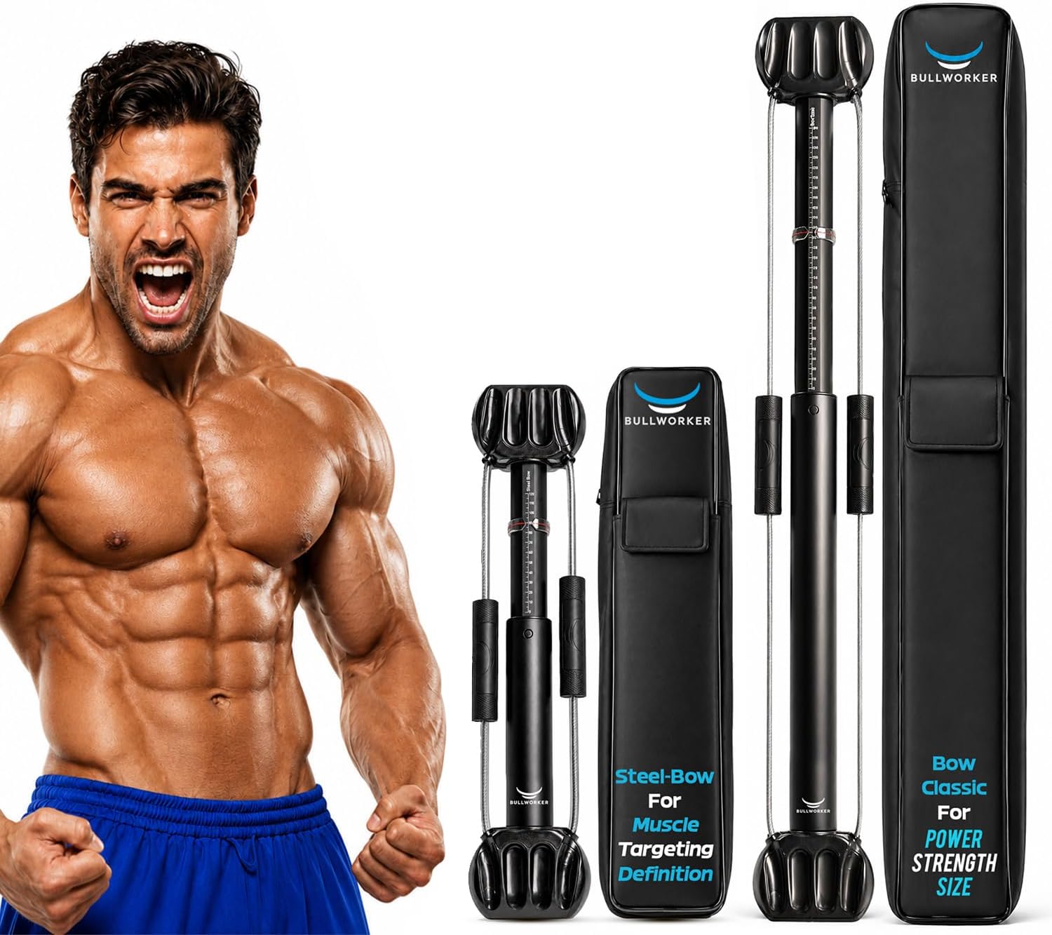 Power Pack Isometric Exercise Equipment, Portable Strength Training at Home Gym Equipment for Back, Shoulder, Chest, Biceps, Abs, Arm, Ab Workout, Cross Training for Total Body Fitness