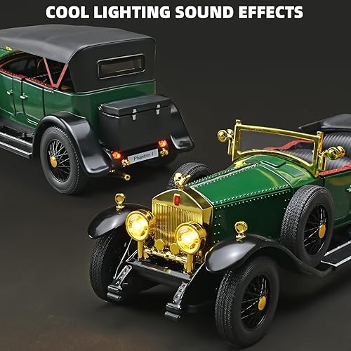 Miniatura 4 de Kits de modelos de autos para adultos y niños 124, autos moldeados a troquel de Phantom Generation Vintage Car Collectibles, autos de metal fundido