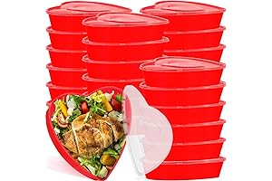 Reusable 12-Piece Heart Containers with Lid for Valentine's Day