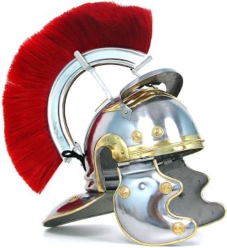 Armor Crested Roman Officers Helmet for LARP, Cosplay, Renaissance Fairs, Halloween, Historical Reenactment