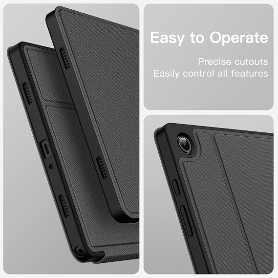 JETech Folio Case for Samsung Galaxy Tab A9 Plus 11, Black