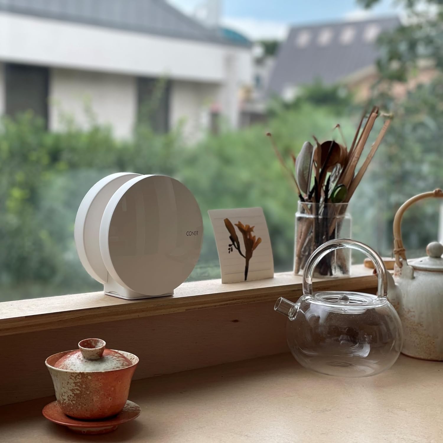 CONER Smart Scent Diffuser - StarterKit(Device+Cartridge) - DropTea - Wide Coverage - Cordless - Mesh Nebulizing Tech - Fine Perfumery