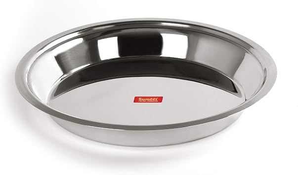 Sumeet Heavy Stainless Steel Parat 3.6 liter, 35.5Cm Silver