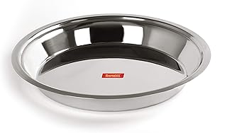 Sumeet Heavy Stainless Steel Parat (3.6 liter, 35.5Cm) Silver