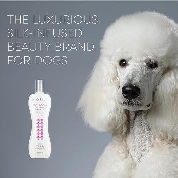 BioSilk for Dogs Silk Therapy Detangling Shampoo, Cleans and Moisturizes, Dematting Shampoo with Silk Proteins and Coconut Oil, No Parabens, pH Balanced, Made in USA, 12 Fl Oz - 2 Pack
