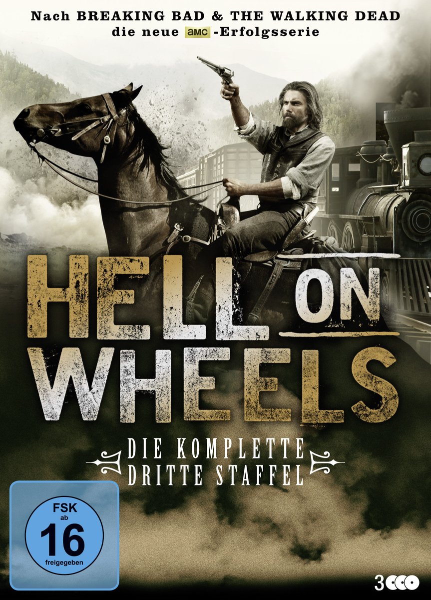 Hell on Wheels tercera temporada completa en versión DVD de Alemania para coleccionistas