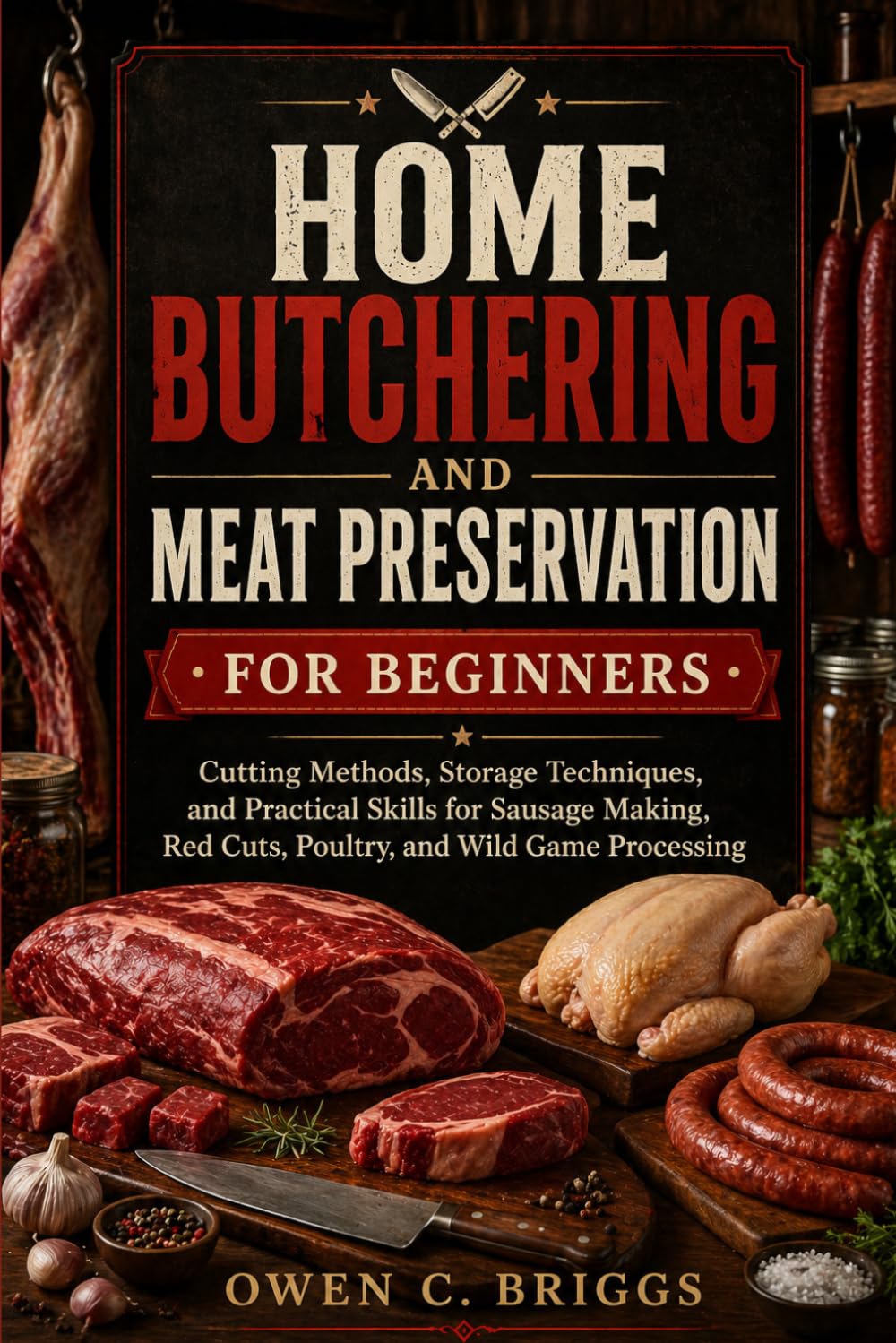 HOME BUTCHERING AND MEAT PRESERVATION FOR BEGINNERS.: Cutting Methods, Storage Techniques, and Practical Skills for Sausage Making, Red Cuts, Poultry, and Wild Game Processing