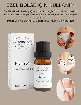 Arome'Se Nioli Yağı%100 Doğal (Niaouli Uçucu Yağı), Enfeksiyon Önleyici Bakım Yağı, 10 ml