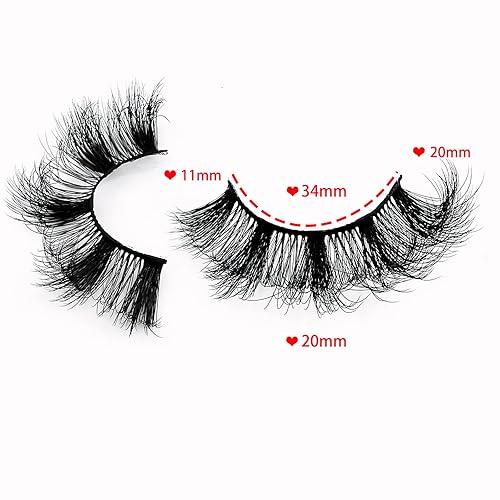 Miniatura 5 de 10 pares de pestañas postizas esponjosas de visón sintético, pestañas postizas de ojo de gato, pestañas dramáticas de 0.78 pulgadas de largo,