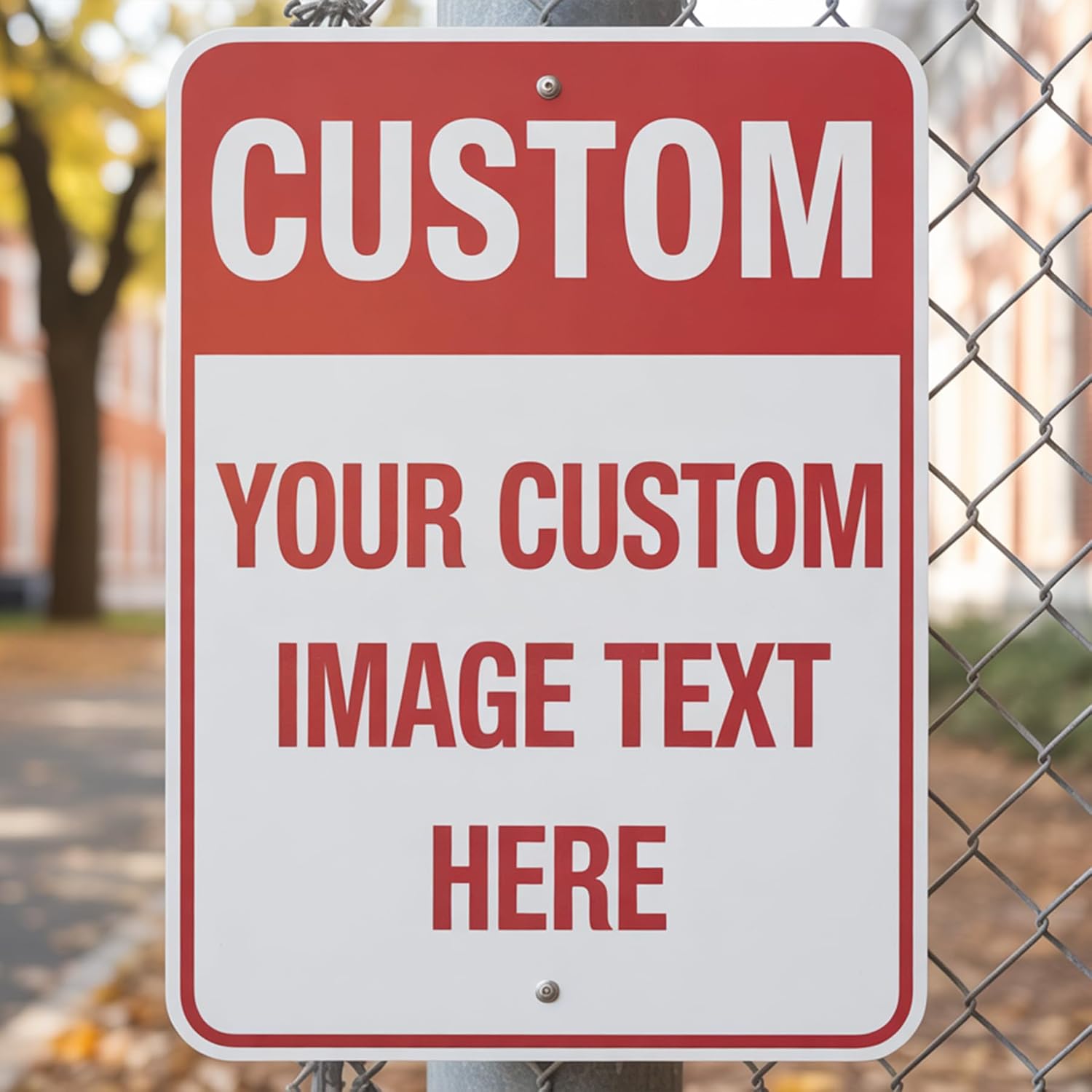 Custom Signs Outdoor Metal, Personalized Sign for Business, Indoor/Outdoor use. 18x14 Inches, Rust Free .040 Aluminum, Fade Resistant