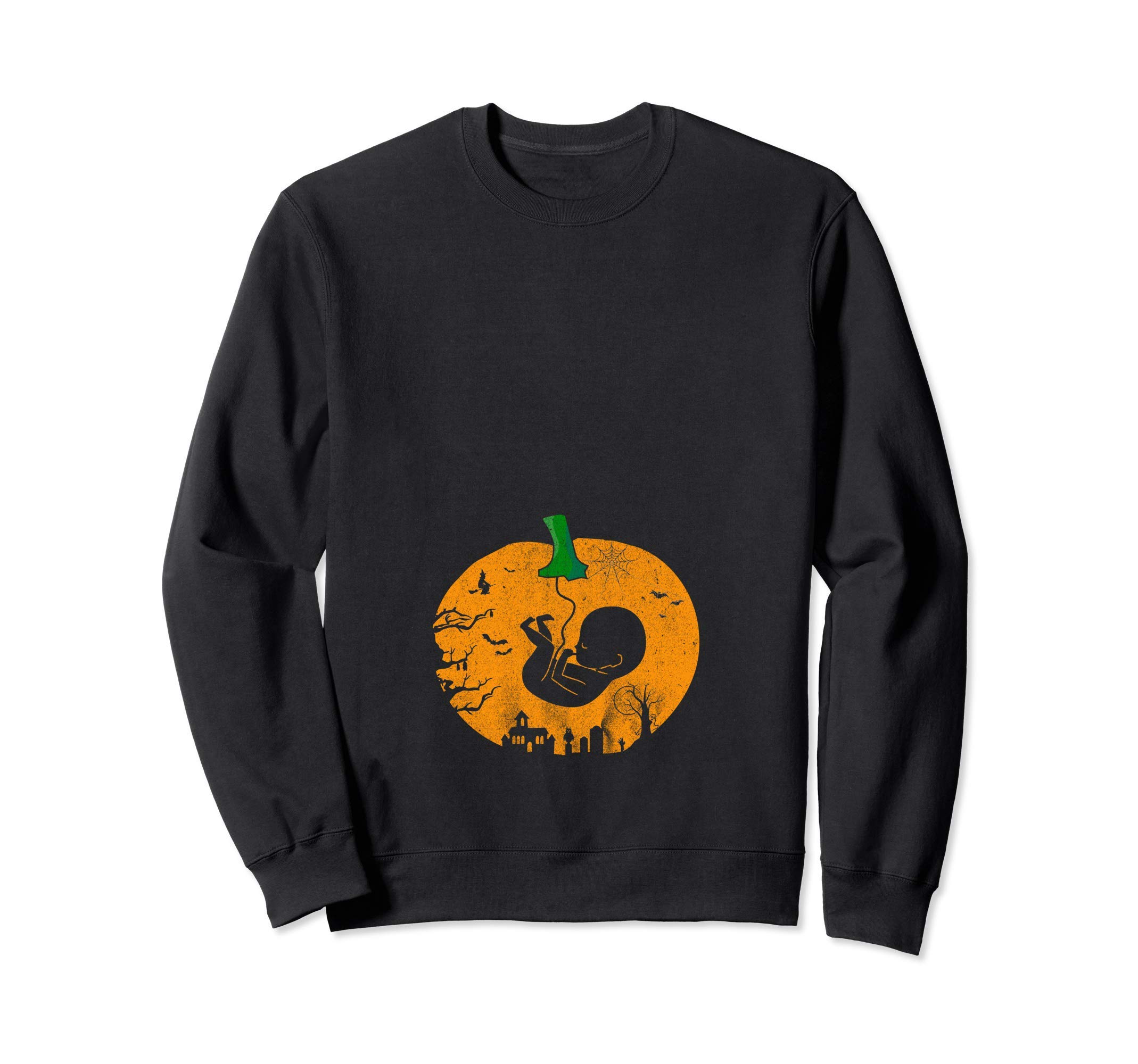 Tienda de Halloween para embarazadas de CheesyB Disfraz de Halloween del embarazo divertido Bebé calabaza Sudadera