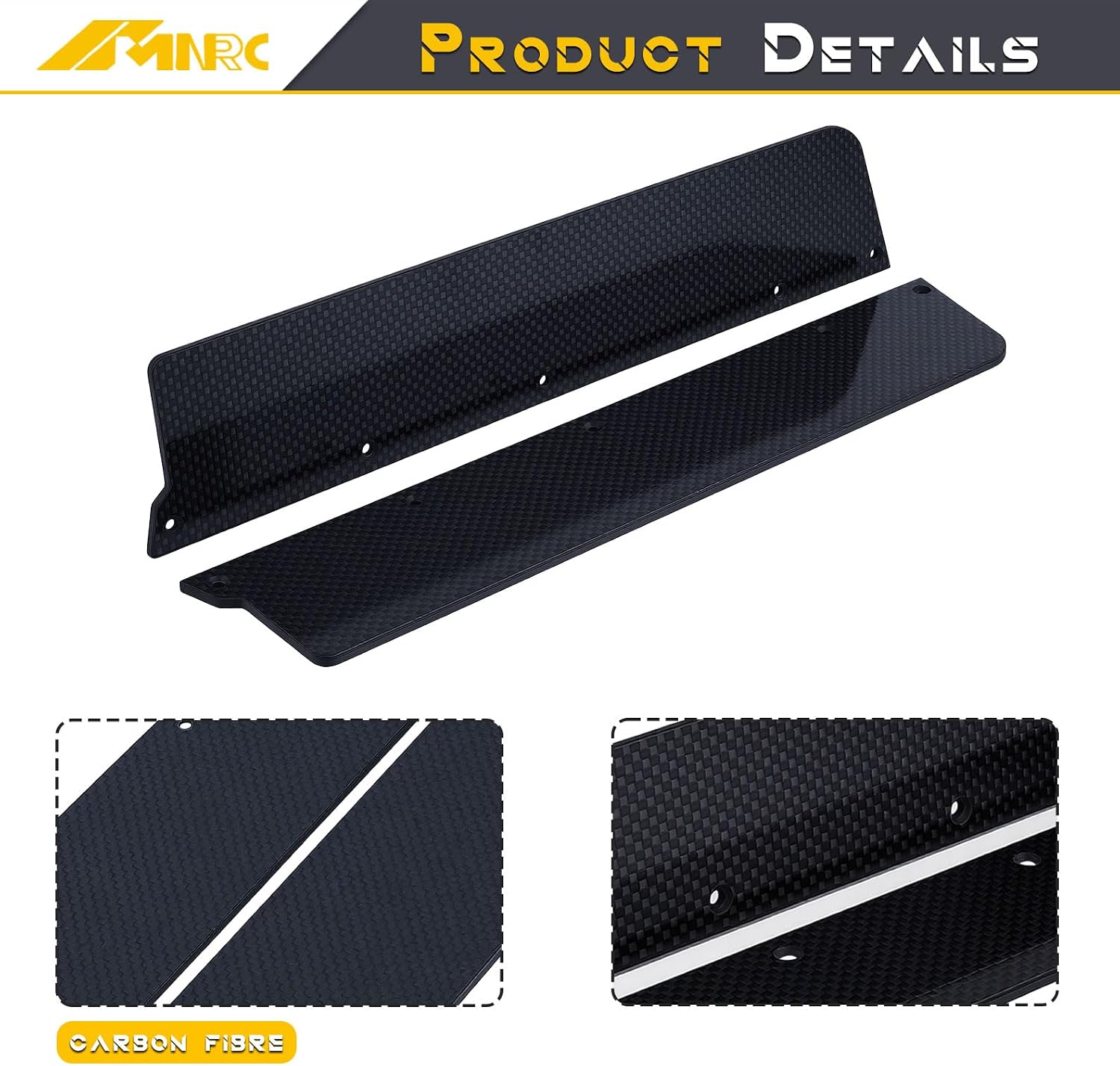 Carbon Fiber RC Skid Plate Chassis Side Skirts Side Panels Widening for 1/7 Arrma Felony 6S Infraction Limitless Upgrades Part 56MM Pattern