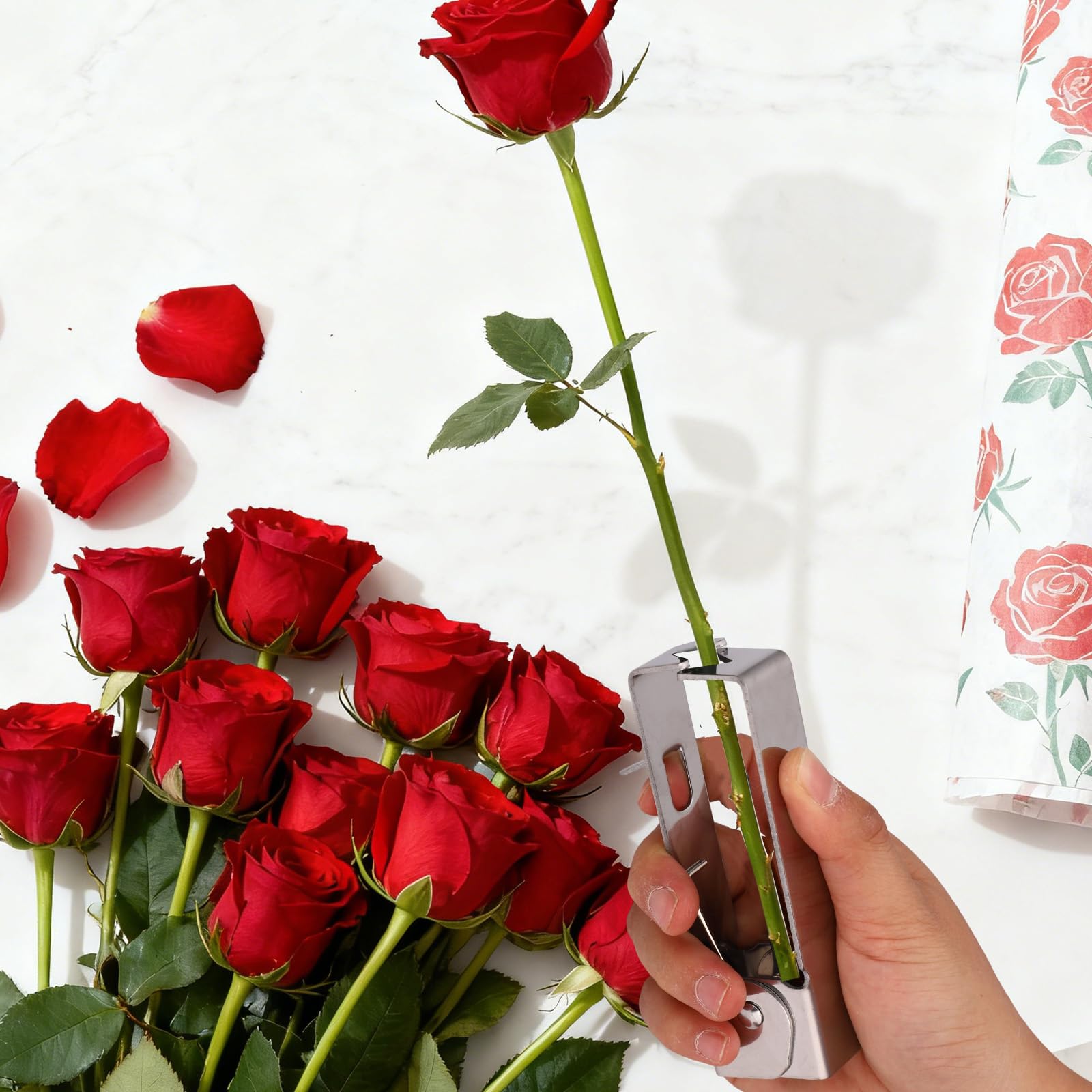 Strumento per Rimuovere Spine di Rose, Spine e Foglie di Rose Pulitore Steli Fiori per la Casa Negozio Composizioni Floreali Fiorista Professionista