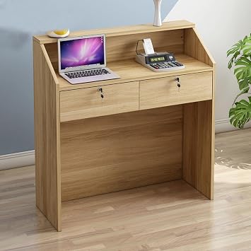 Reception Counter, Checkout Counter, Multi Function Storage Stand, Cashier Counter, Large Space Desktop, Strong Load Capacity, Clean, Abrasion Resistant, Modern Shop Small Bar Table, Ideal for