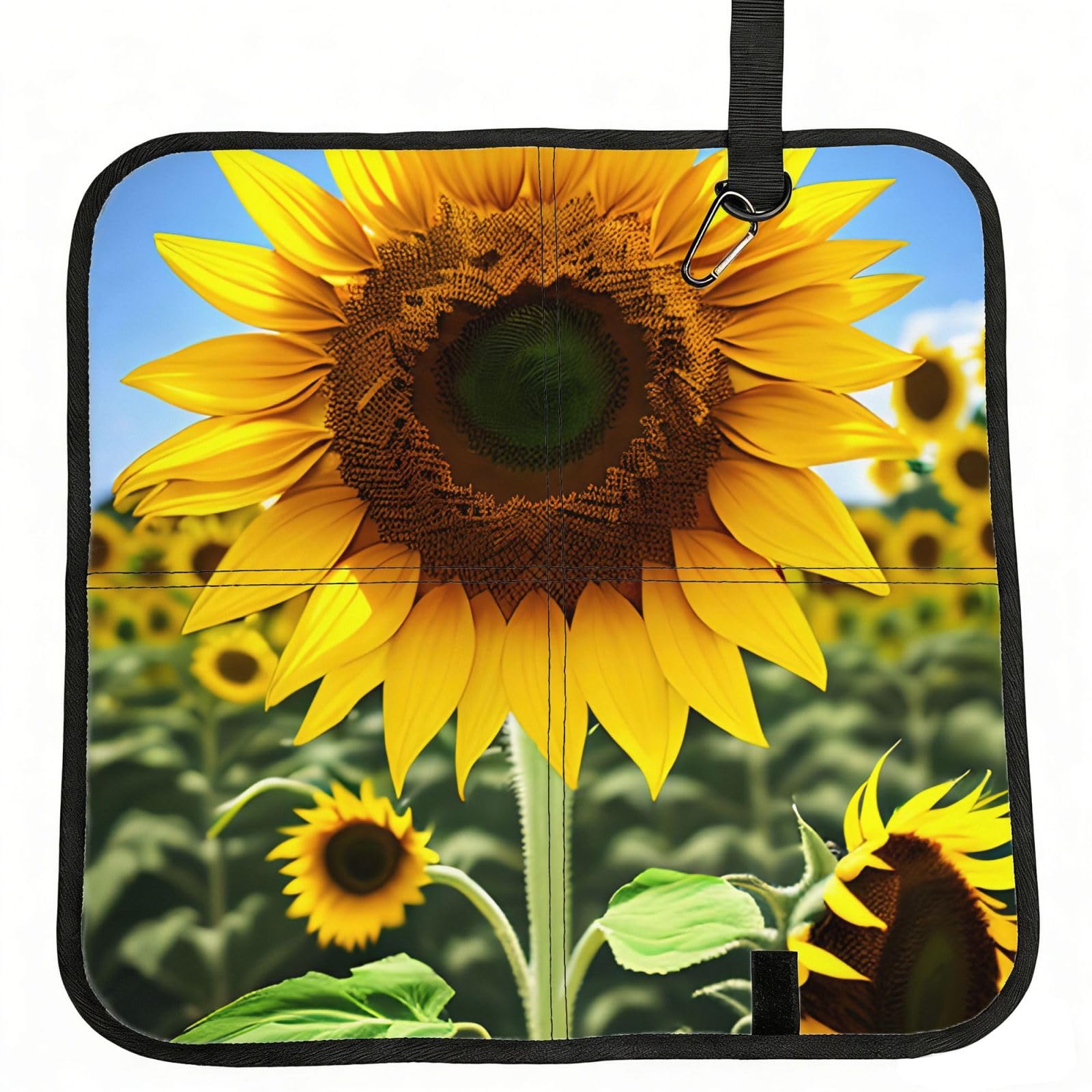 AYYQWE Yellow Sunflower Print Foldable Seat Cushion Portable Chair Pad Office Commuting Picnic Camping Outdoor