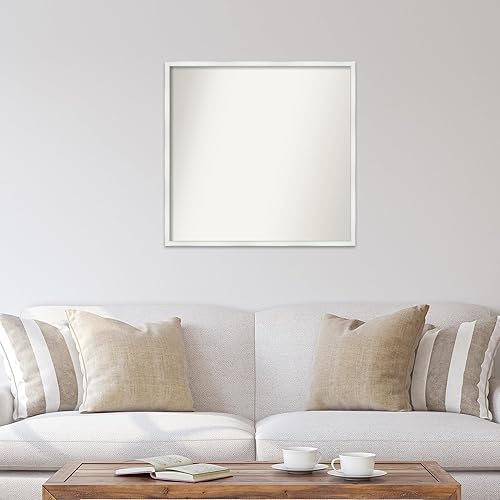 Miniatura 4 de Amanti Art Espejo personalizado, espejo de baño blanco envejecido, espejo de pared o espejo de tocador de baño sobre el fregadero (30.25 x 31.25