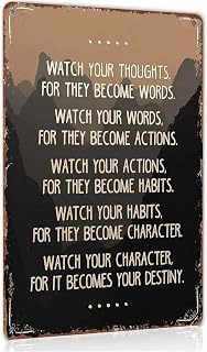Vintage Inspirational Quote Mountain Wall Sign 8 X 12 in