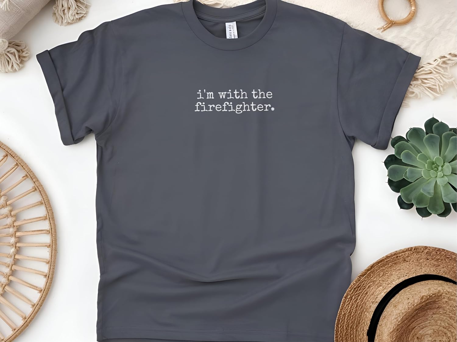I'm with The Firefighter | Shirt for Wife T-Shirt