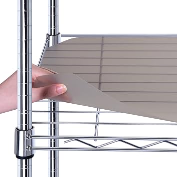 BRIAN & DANY Wire Shelf Liner 14 "X 36" ، بطانات الرف الثقيلة للخدمة الشراعية ، ماتس واقي للماء ، مجموعة من 5 ، فحم