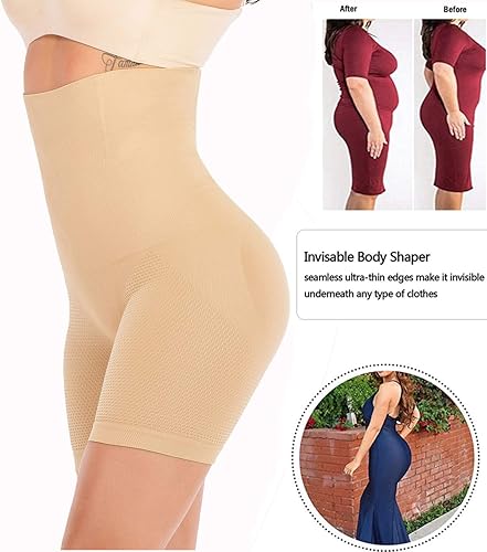 Miniatura 7 de Pantalones cortos moldeadores con control de abdomen para mujer de cintura alta moldeadores de muslo pantalones cortos para levantar glúteos