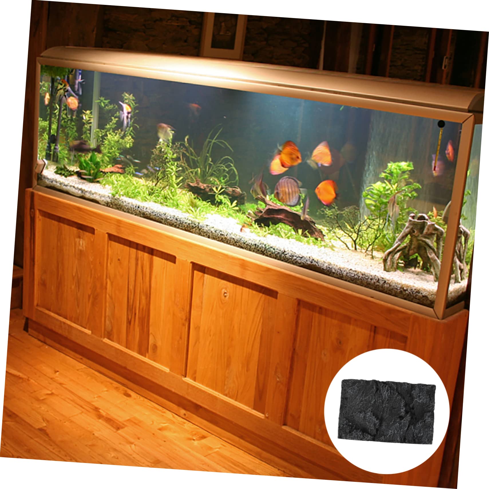 BCOATH Rock Aquarium Background Board for Fish Tank Durable PU Material Stylish Decoration for Aquariums and Reptile Tanks Fade Resistant Design for Stunning Displays