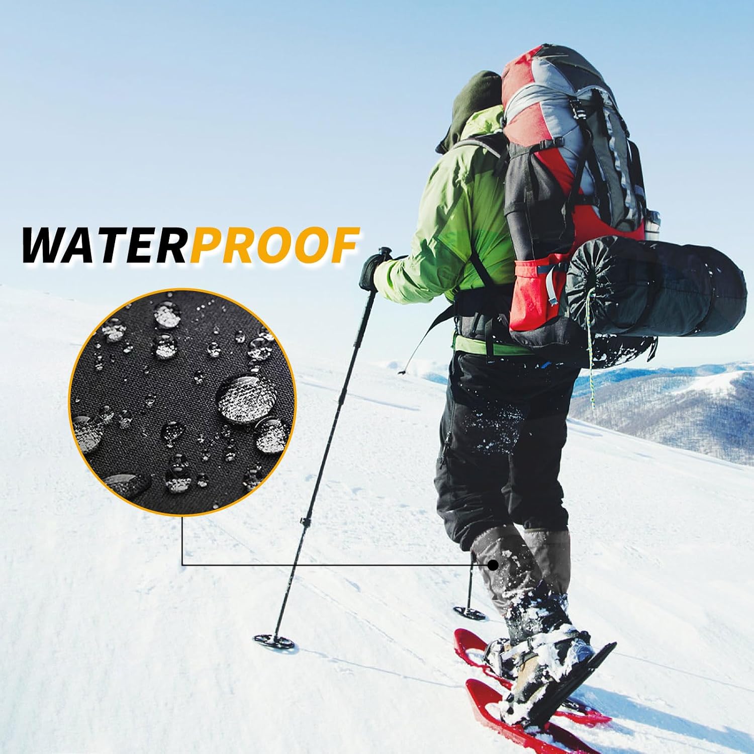 Leg Gaiters 100% Waterproof Adjustable Shoe Snow Boot Guard Gators for Hiking Shoe Cover Hunting Snowshoeing Climbing Walking for Women Men