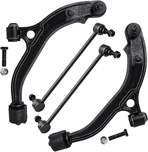 Miniatura 223 de Detroit Axle - Kit de brazos de control delanteros de 4 piezas para Nissan Cube 2009-2014, Nissan Versa 2007-2012 2 brazos de control inferiores con