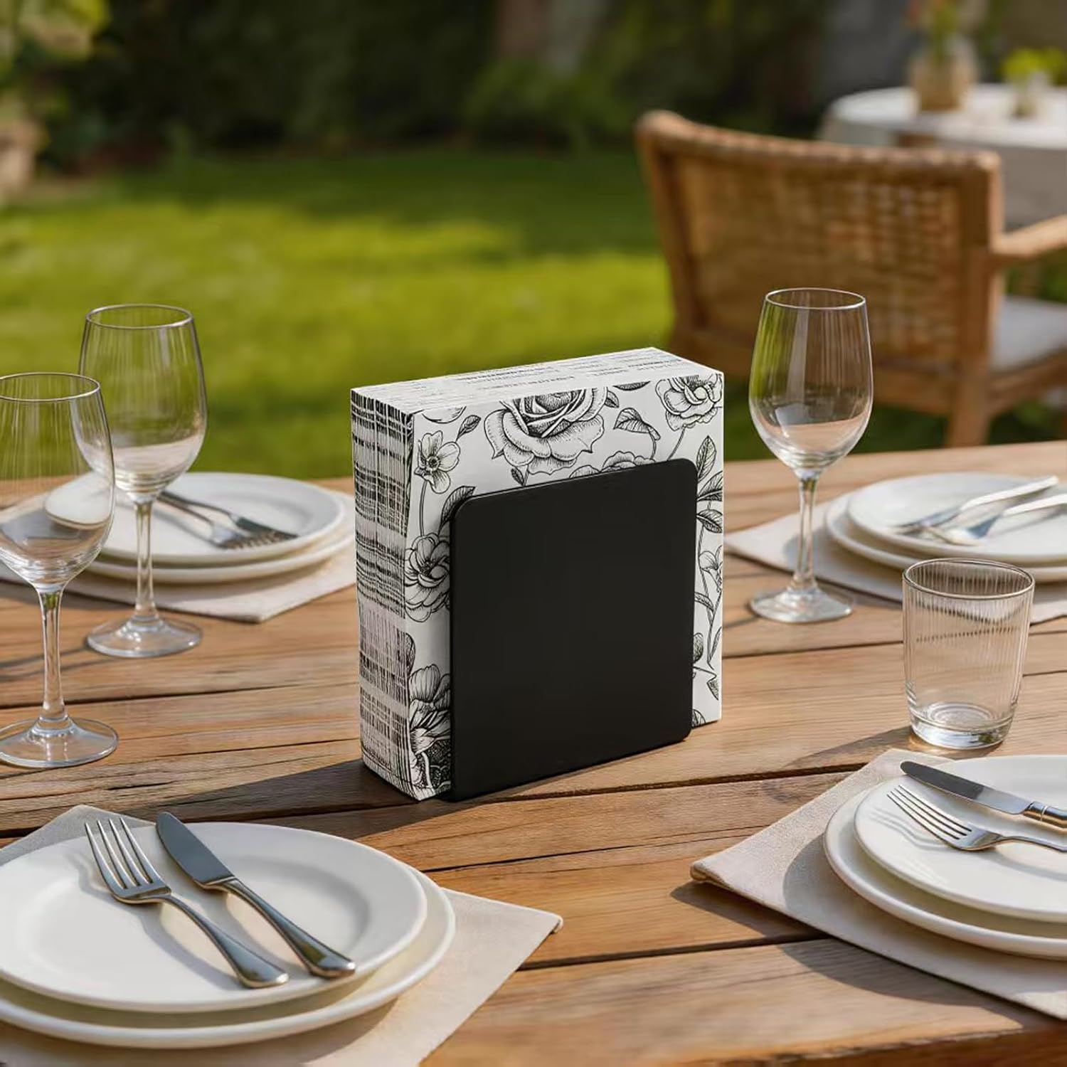 Napkin Holder for Table, Acrylic Standing Napkin Dispenser