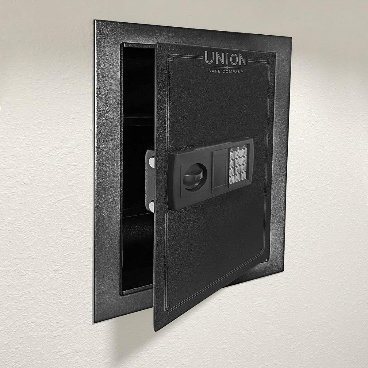 Electronic Digital Security Home Safe Box Wall Mounted 0.53 Cu. Ft. With Dual Security System