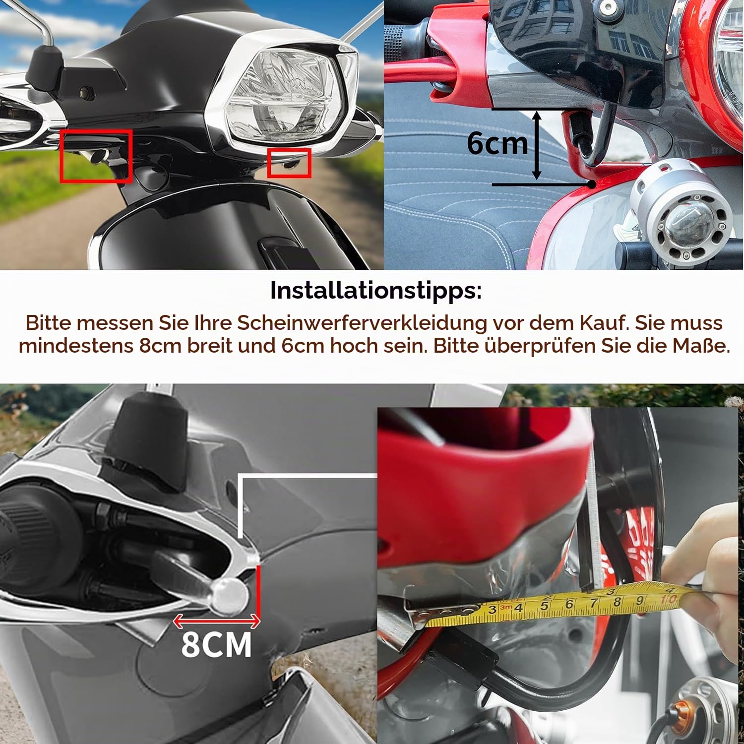 Sport Bikes Scooter Windschutzscheibe Deflektor Protektor für Piaggio Vespa LX 150 125 50 LX125 LX150 LX50 GT200 GT 200 GTS250 GTS300 GTS 250 300 125 Super Sport Bj Motorteile (Klar)