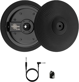 Cymbals 9-inch 2-Zone Electronic Drum Cymbal Pad | Full Rubber Surface for Realistic Swing | Compatible with Roland CY Series