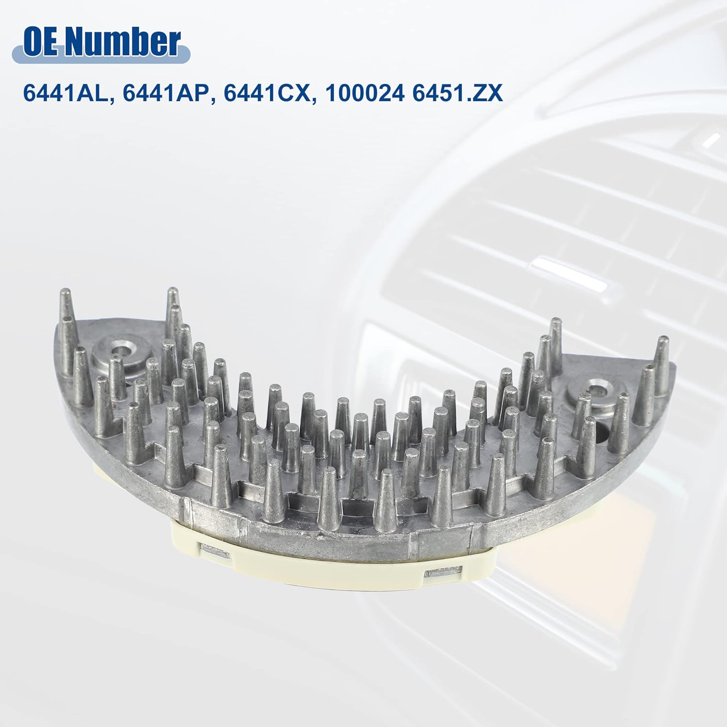 ACROPIX Fan Blower Motor Resistor Heater Replacement Fit for Peugeot 206 307 - Pack of 1 White Silver Tone