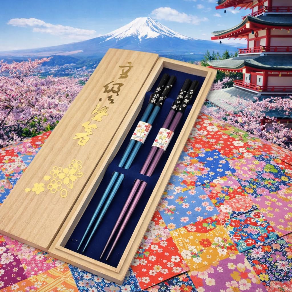 Premium Japanese Lacquer Chopsticks - Set of 2 -3