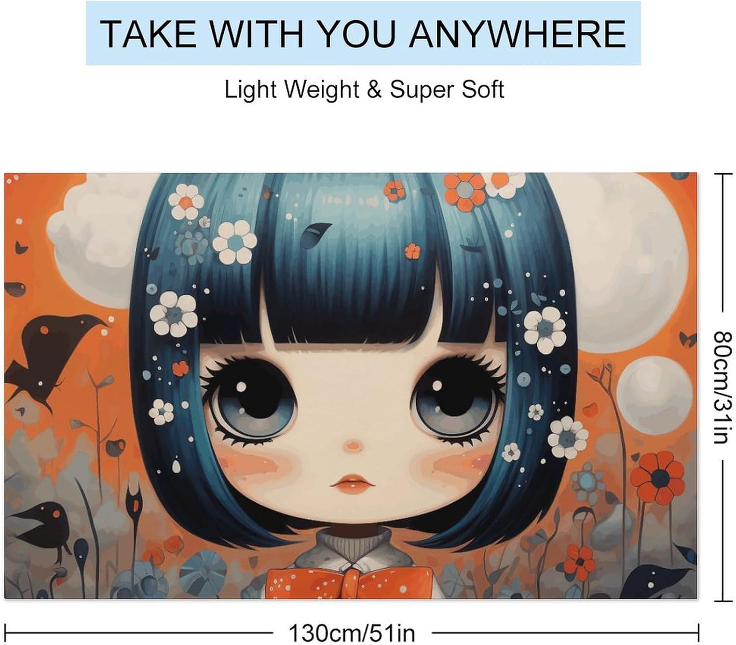 Anime Pictures Beach Towel Absorbent Quick Dry Bath Towels Extra Large Sand Free Towels Lightweight Soft Pool Towel for Swimming Pool, Seaside image 2