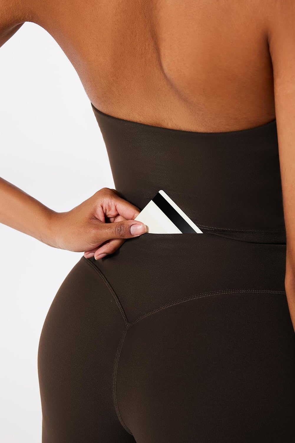 RXRXCOCO Halter Workout Sets for Women 2 Piece Padded Crop Tank Tops Straight Leg Yoga Pants Outfits with Hidden Pocket - Image 4