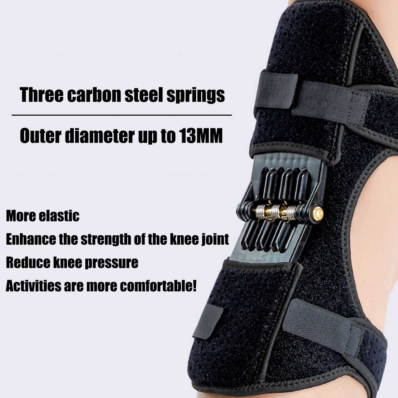 Knee Booster Brace, Power Knee Stabilizator Pads Regulowany otwarty podwójny pasek Patella Support dla mężczyzn/kobiet Słabe nogi, zapalenie stawów, dwukierunkowe paski