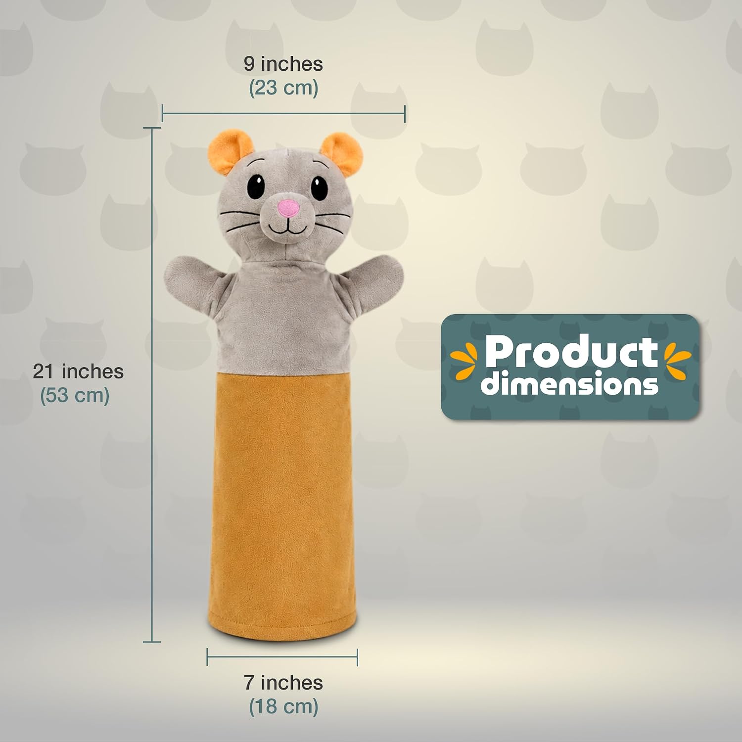 Cat Wrestling Glove – Interactive Cat Toy & Hand Puppet, Bite Proof Arm Scratch & Bite Protection, Plush Mouse Puppet Toy for Kittens & Indoor Cats, Cat Gloves for Safe Play, Bonding & Enrichment