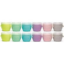melii Snap & Go Baby Food Storage Containers |12 Pack 2 oz, Stackable Freezer Containers with Airtight Lids, BPA-Free, Reusable Snack Cups for Purees, Meal Prep & On-the-Go