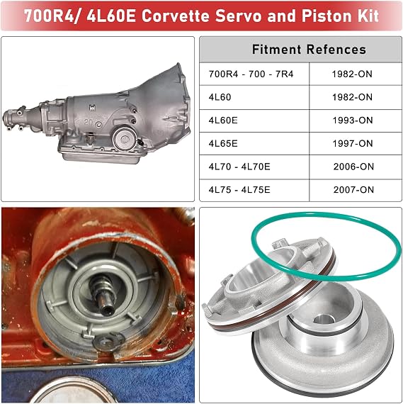 Corvette Servo Piston Kit Upgrade A74905BK TH700R4 4L60E 4L65E 2-4 Band GM