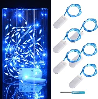 Lotenten 6 Pack Fairy Lights Battery Operated Firefly Lights LED Starry String Lights 3.3ft 10 LEDs,Waterproof Silver Wir...