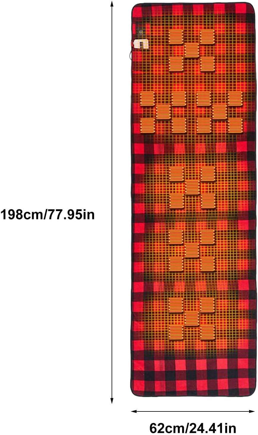 Sleeping Bag Heater - Adjustable 3 Gears Blanket, Electric Sleeping Bag Liner, Portable Heated Blanket | Rechargeable Pouch Heater for Men Women Hiking Outdoor Picnic Travel Camping Survival Tents