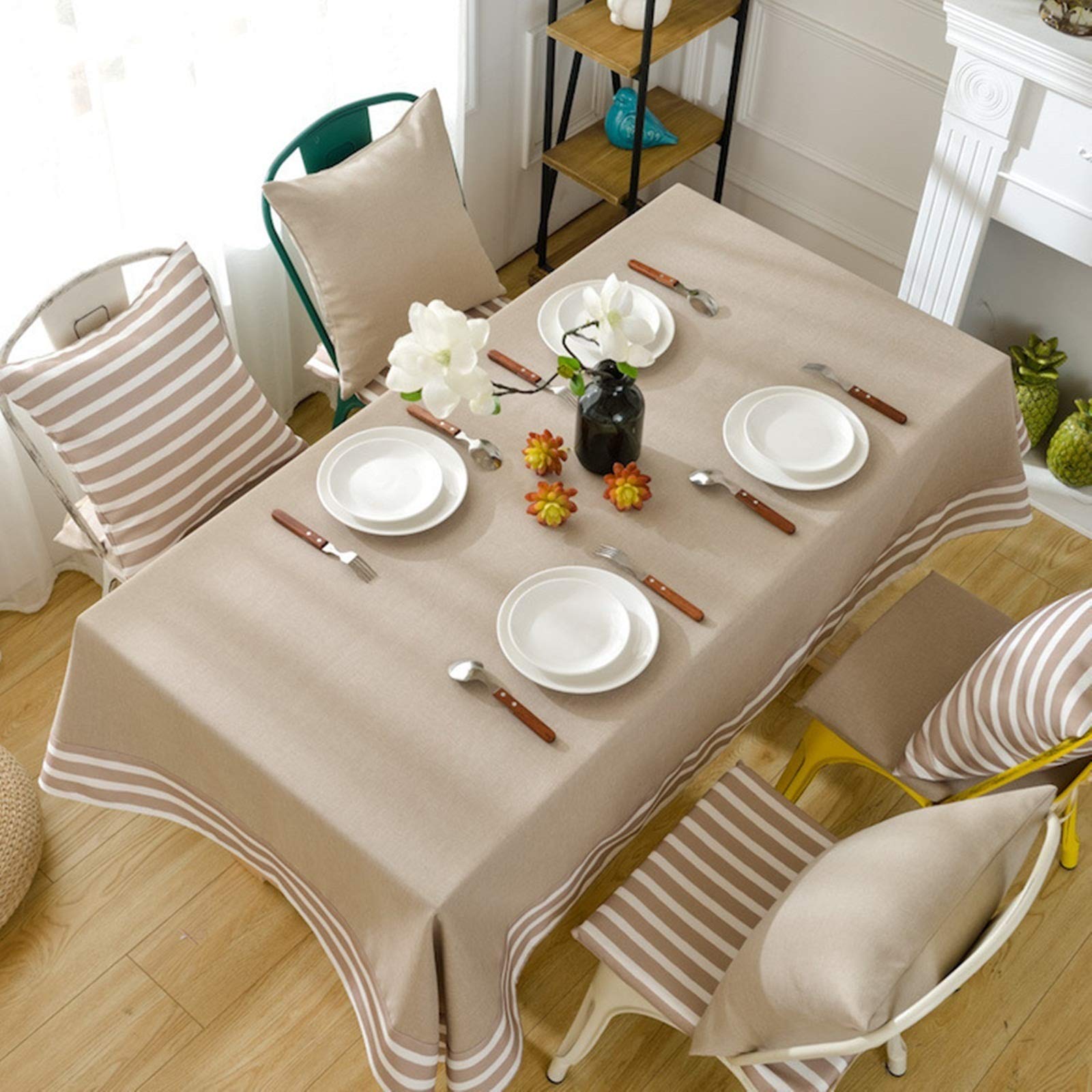 Nappe pique-nique et toile de fond décorative beige 130x180cm en polyester