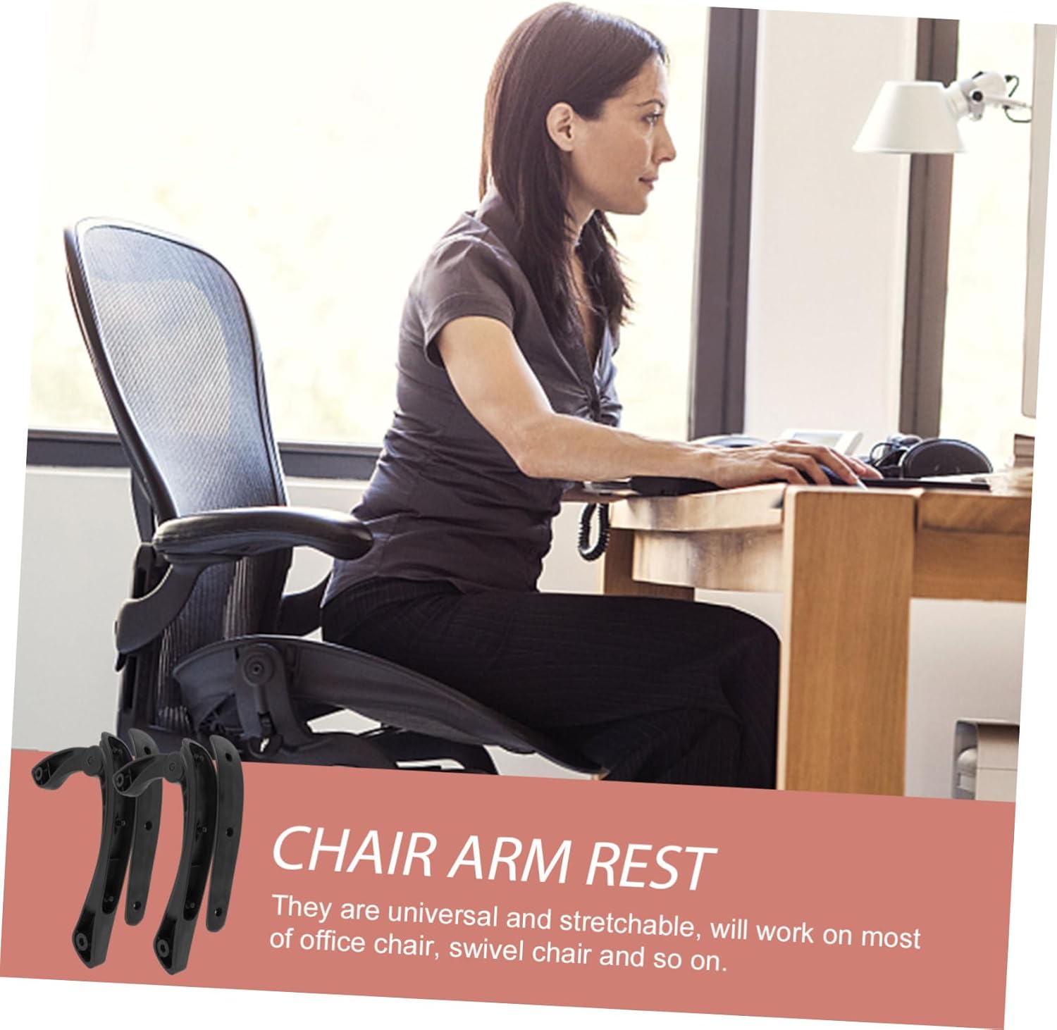 Artibetter 2pcs Ergonomic Armrest Replacements for Modern Office Chairs Armrest Pads