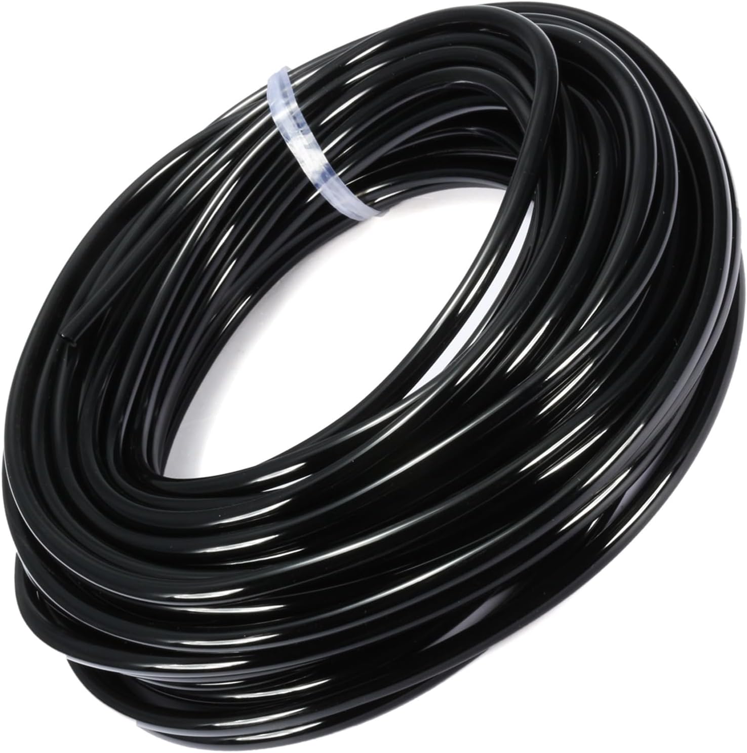 50m Black PVC Micro Irrigation Hose 1/4" (0.28") Drip Line Sunlight-Resistant Tubing for Garden and Patio Watering Systems
